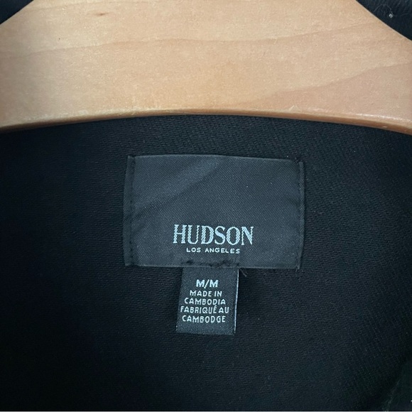 Hudson Jeans 100% Cotton Oversized Shacket Denim Jean Jacket Black Size Medium - Picture 6 of 9